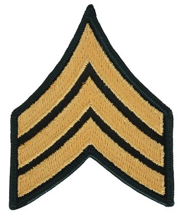 Army Sergeant Chevron Military Patch (Pair)