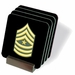Army Sergeant Major Coasters - Set of 4