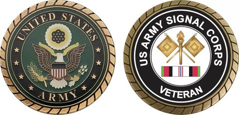 Army Signal Corps Afghanistan Challenge Coin