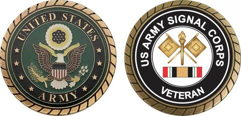 Army Signal Corps Iraq Veteran Challenge Coin