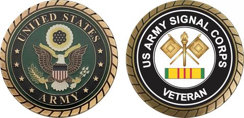 Army Signal Corps Vietnam Veteran Challenge Coin