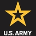 Army Star Logo with Black Background Vinyl Transfer Decal