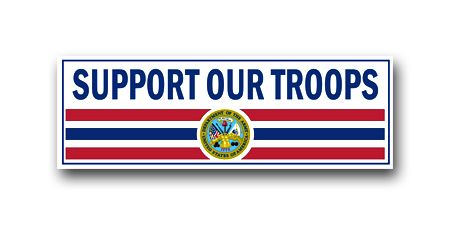 Army Support Our Troops Vinyl Transfer Bumper Sticker