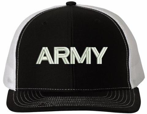Army Text Only USA Mesh-Back Cap