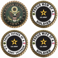 Army Veteran Proud Family Challenge Coins Thumbnail Illustration