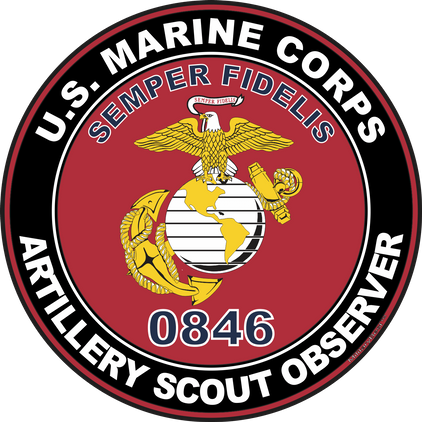 U.S.M.C. MOS 0846 Artillery Scout Observer Decal