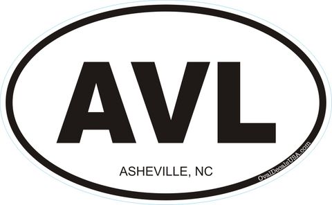 Asheville North Carolina Oval Decal