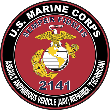 U.S.M.C. MOS 2141 Assault Amphibious Vehicle (AAV) Repairer / Technician Decal
