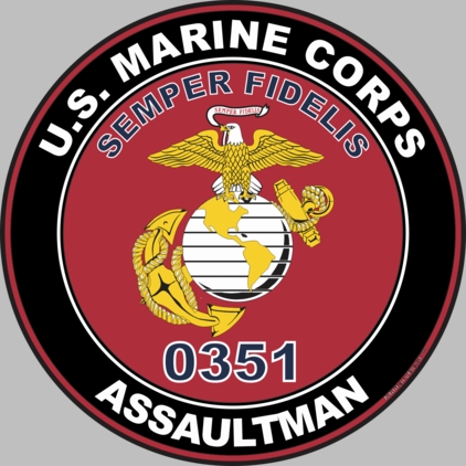U.S.M.C. MOS 0351 Assaultman Decal