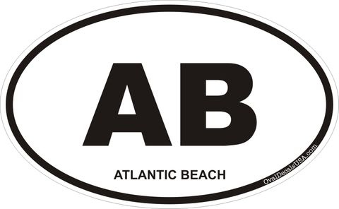 Atlantic Beach Florida Oval Decal