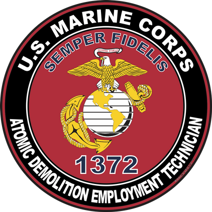 U.S.M.C. MOS 1372 Atomic Demolition Employment Technician Decal