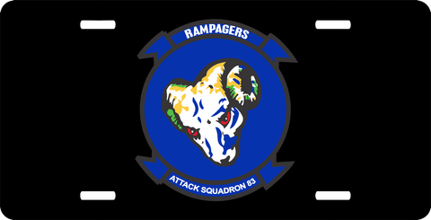 Attack Squadron 83 Rampagers License Plate