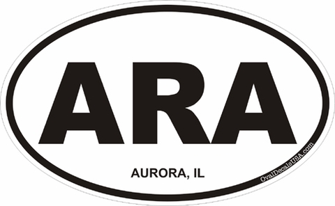 Aurora Illinois Oval Decal