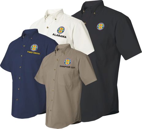 AVVA Mens Embroidered Dress Shirts