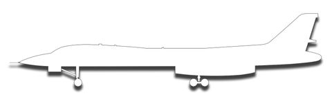 B1 Lancer Strategic Bomber Silhouette Sticker Decal