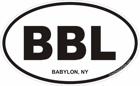 Babylon New York Oval Decal