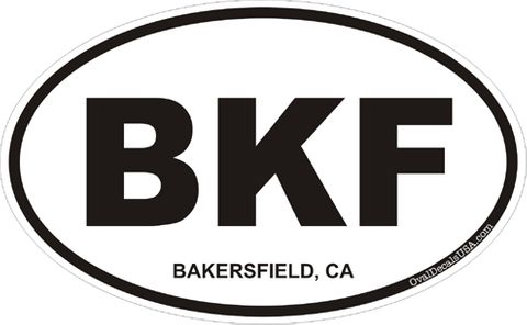 Bakersfield California Oval Decal