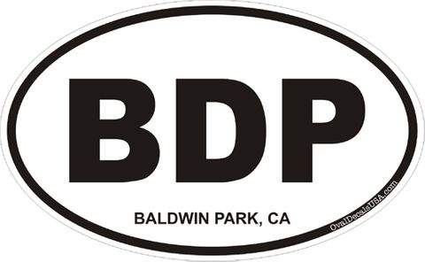 Baldwin Park California Oval Decal
