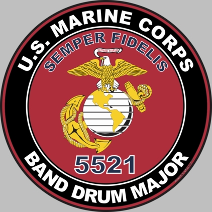 U.S.M.C. MOS 5521 Band Drum Major Decal