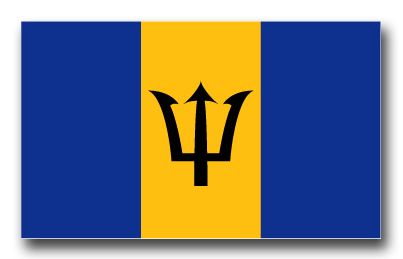 Barbados Flag Vinyl Transfer Decal