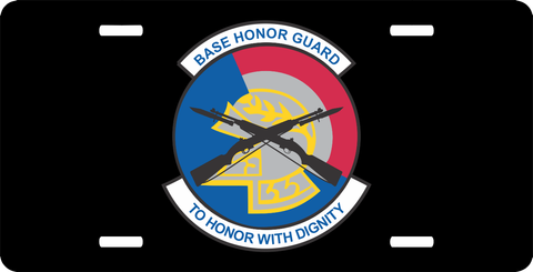 Base Honor Guard Military License Plate