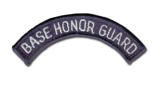 BASE HONOR GUARD (SILVER ON NAVY) 3.5"w MILITARY TAB