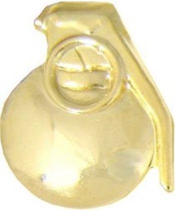 Baseball Grenade Lapel Pin - Gold