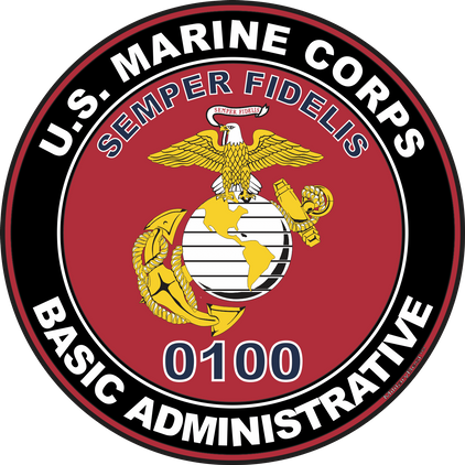 U.S.M.C. MOS 0100 Basic Administrative Decal
