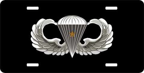 Basic Combat 1 Jump Wings License Plate