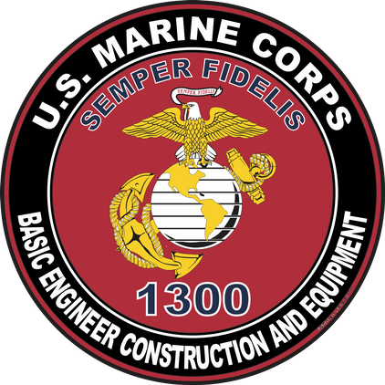 U.S.M.C. MOS 1300 Basic Engineer Construction and Equipment Decal
