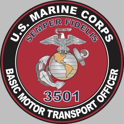 U.S.M.C. MOS 3501 Basic Motor Transport Officer Decal