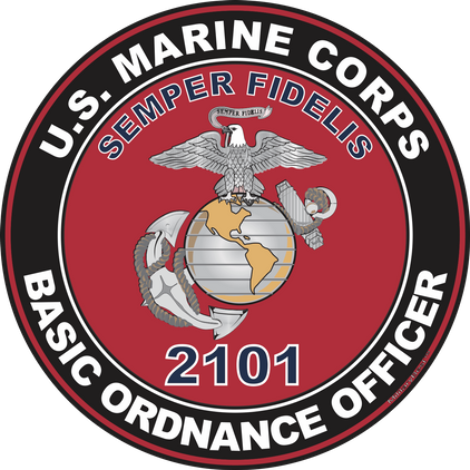 U.S.M.C. MOS 2101 Basic Ordnance Officer Decal