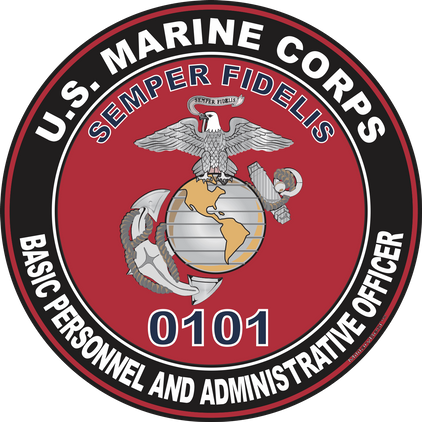 U.S.M.C. MOS 0101 Basic Personnel and Administrative Officer Decal
