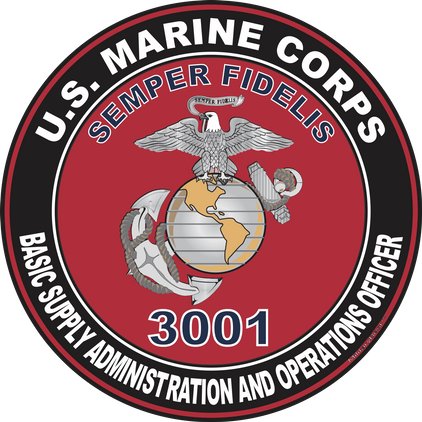 U.S.M.C. MOS 3001 Basic Supply Administration and Operations Officer Decal