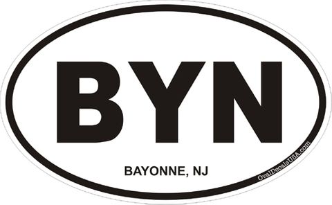 Bayonne New Jersey Oval Decal
