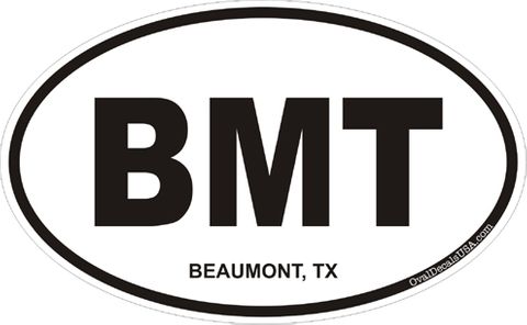 Beaumont Texas Oval Decal