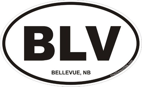 Bellevue Nebraska Oval Decal