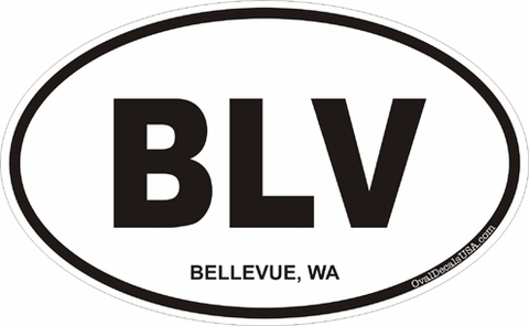 Bellevue Washington Oval Decal