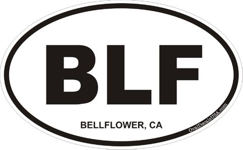 Bellflower California Oval Decal