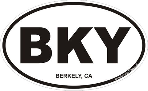 Berkely California Oval Decal