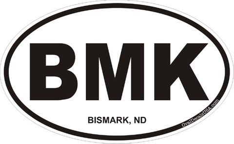 Bismark North Dakota Oval Decal