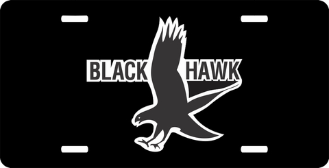 Black Hawk License Plate