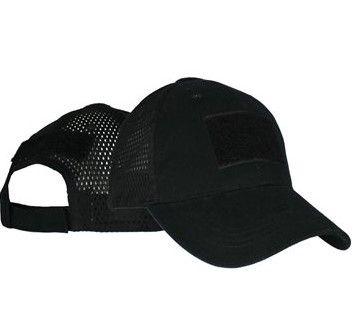 Black Mesh Back Operator Ball Cap