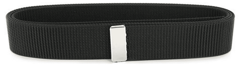 Black Silver Tip Regulation Web Belt