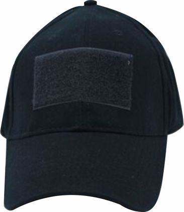 Blank Navy Cap with Hook & Loop in Front