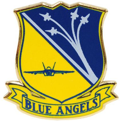 U.S. Navy Blue Angels Crest Lapel Pin 1 1/8"