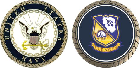 U.S. Navy Blue Angels Sticker Challenge Coin