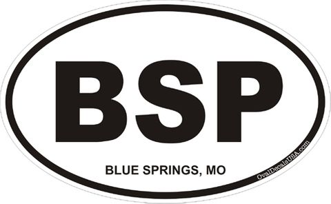 Blue Springs Missouri Oval Decal