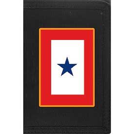 Blue Star Service Banner Direct Embroidered Trifold Wallet