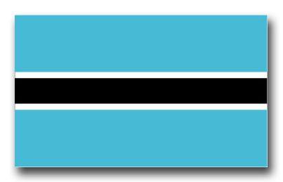 Botswana Flag Vinyl Transfer Decal